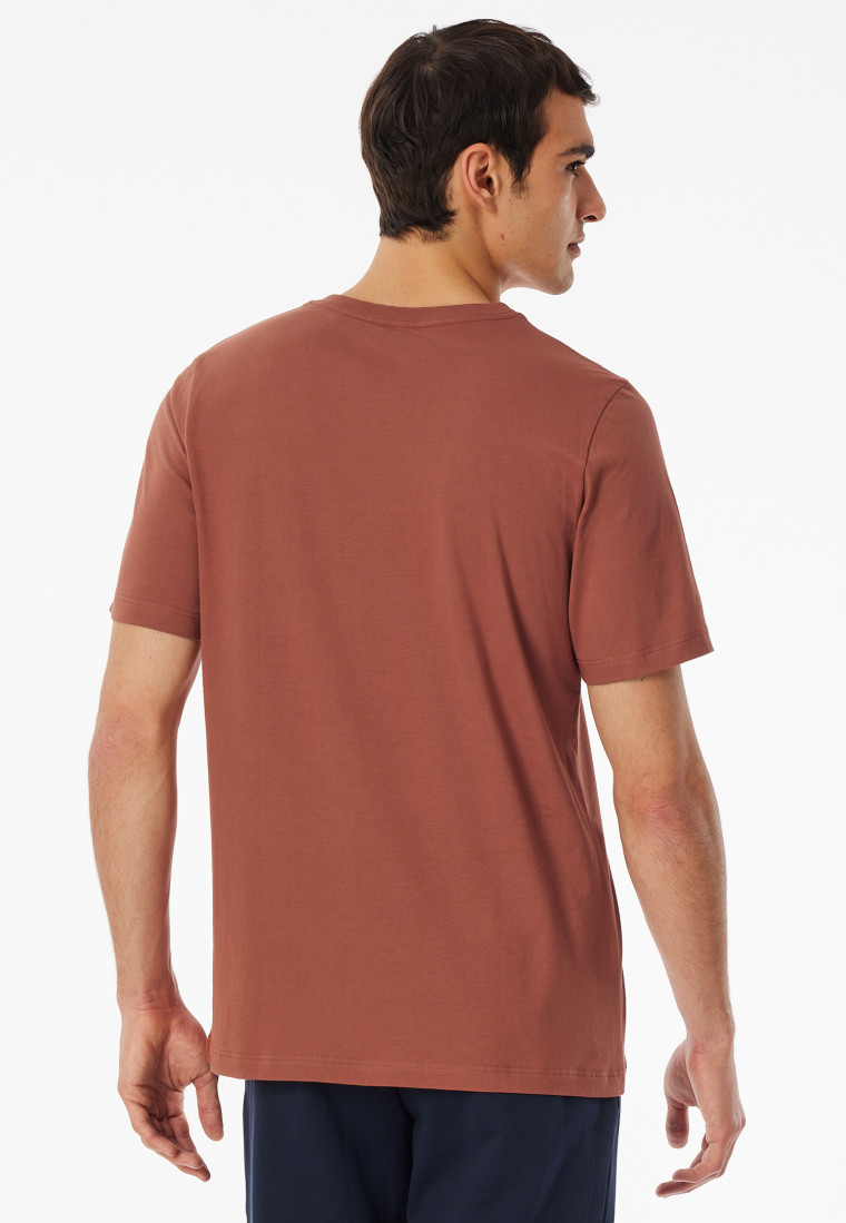 Maglietta a maniche corte qualità sudore terracotta - Mix+ Relax