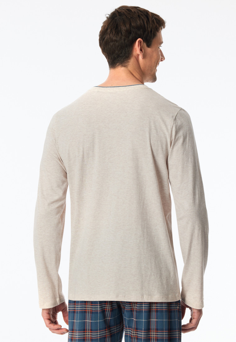 Shirt langarm beige meliert - Mix+Relax