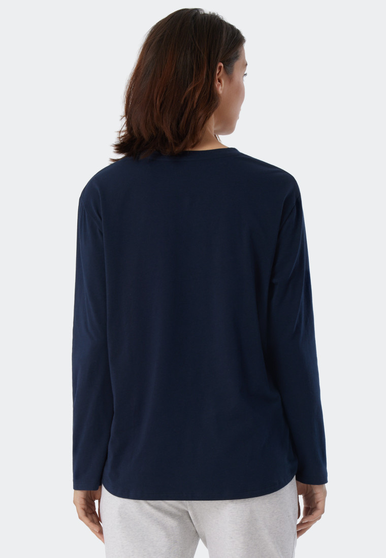 T-shirt long-sleeved dark blue - Mix+Relax