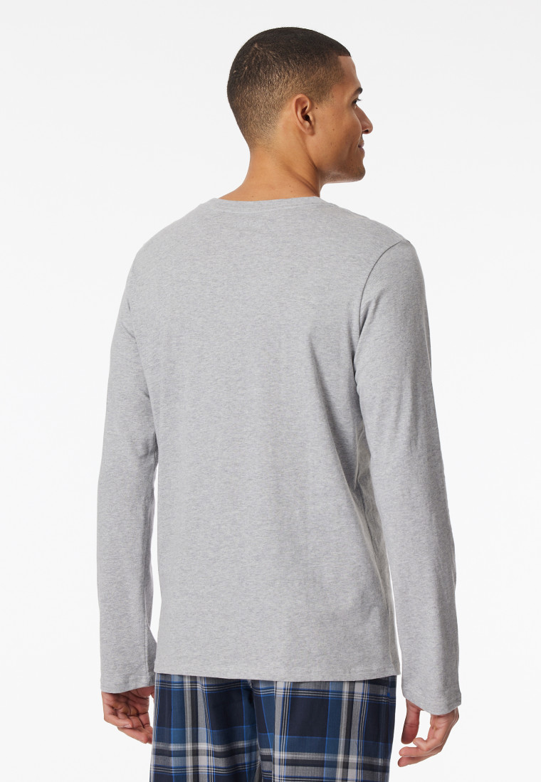 Shirt langarm grau-meliert - Mix+Relax
