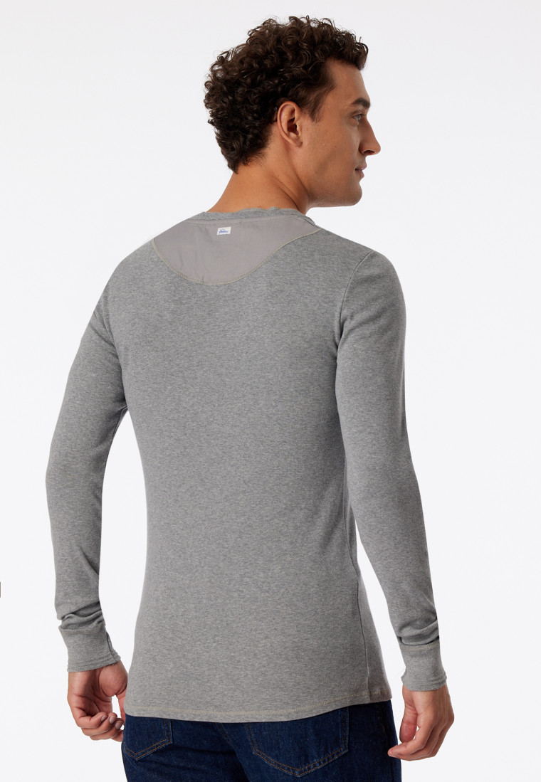 Shirt langarm grau meliert - Revival Karl-Heinz