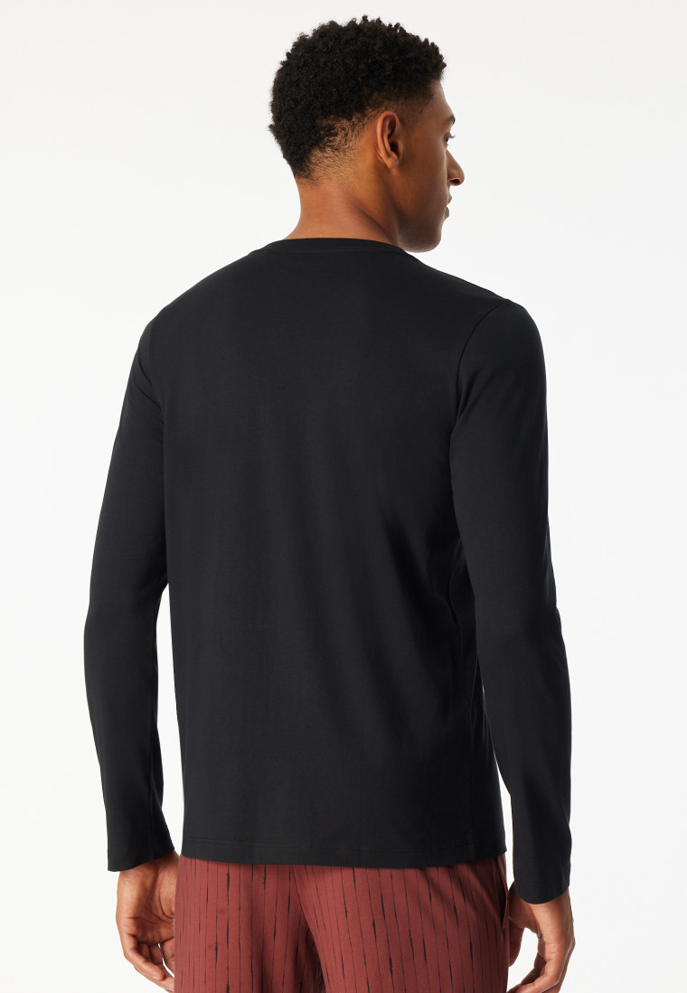 T-shirt à manches longues noir - Mix+Relax