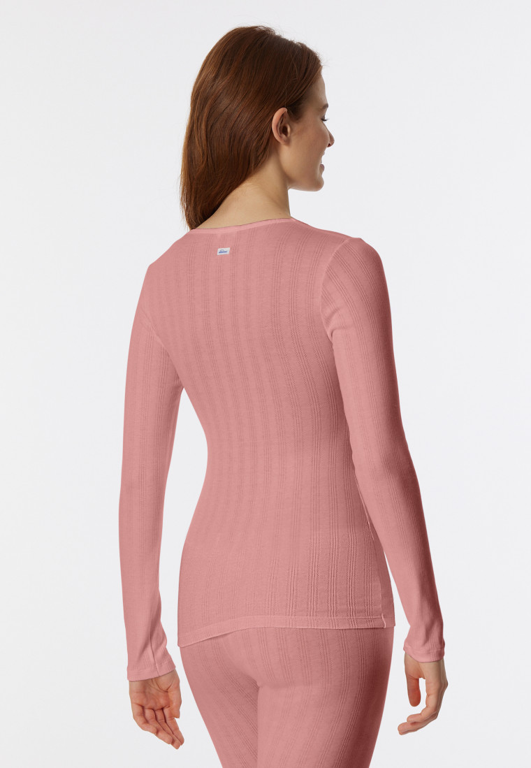 Maglia a maniche lunghe di colore siena - Revival Agathe