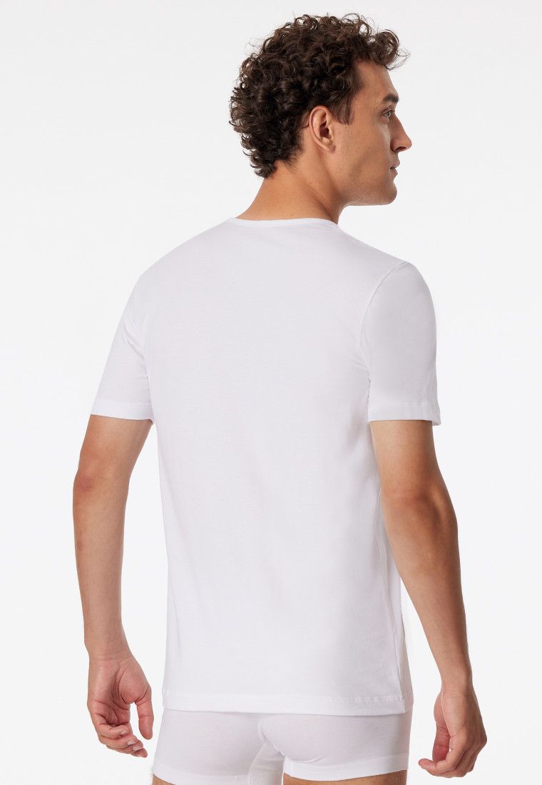 Shirts short-sleeved 2-pack organic cotton crew neck white - 95/5