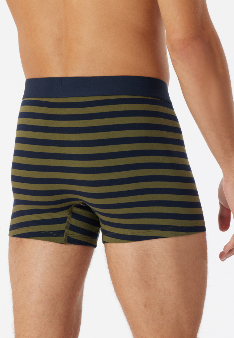 Shorts 3er-Pack Organic Cotton Webgummibund uni/gestreift mehrfarbig - 95/5