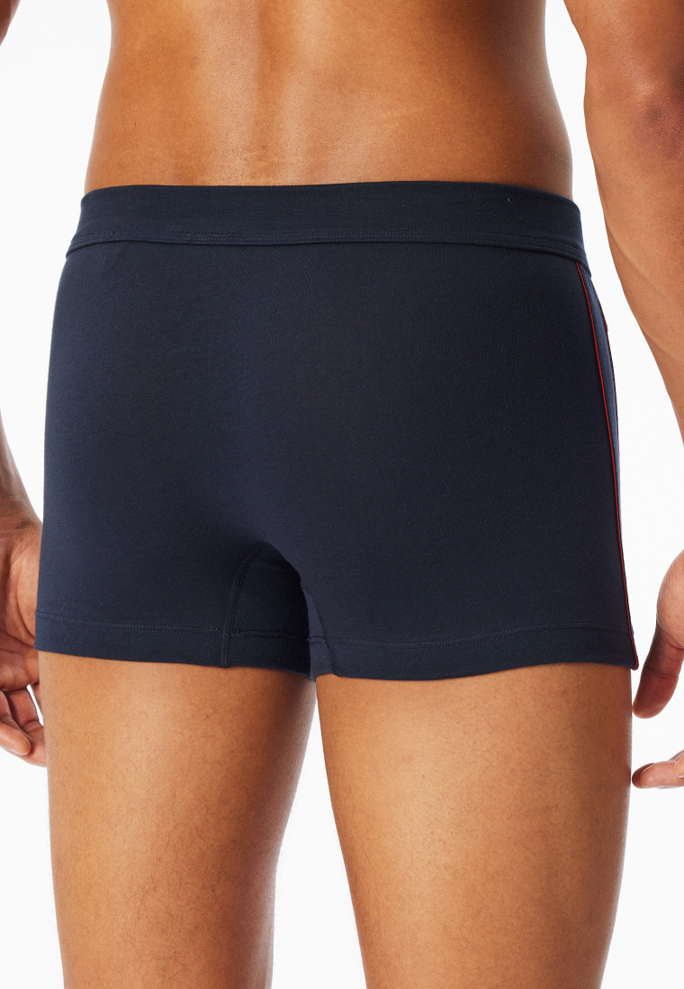 Shorts en coton bio bleu nuit- Comfort Fit