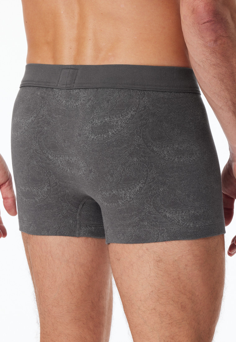 Shorts Paisley anthrazit gemustert - Fine Interlock