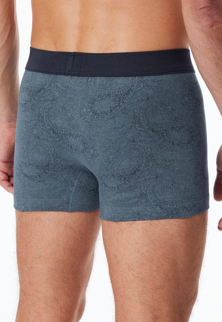 Shorts Paisley bleu nuit - Fine Interlock
