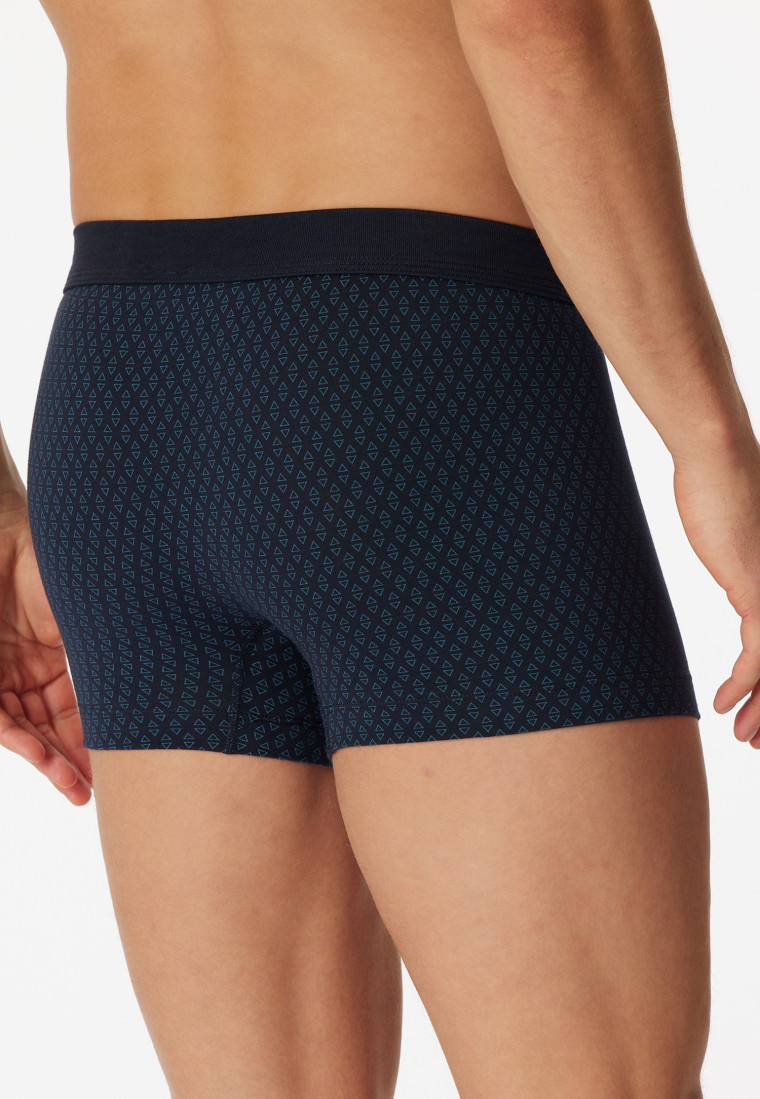 Shorts Stretch Organic Cotton gemustert nachtblau - 95/5