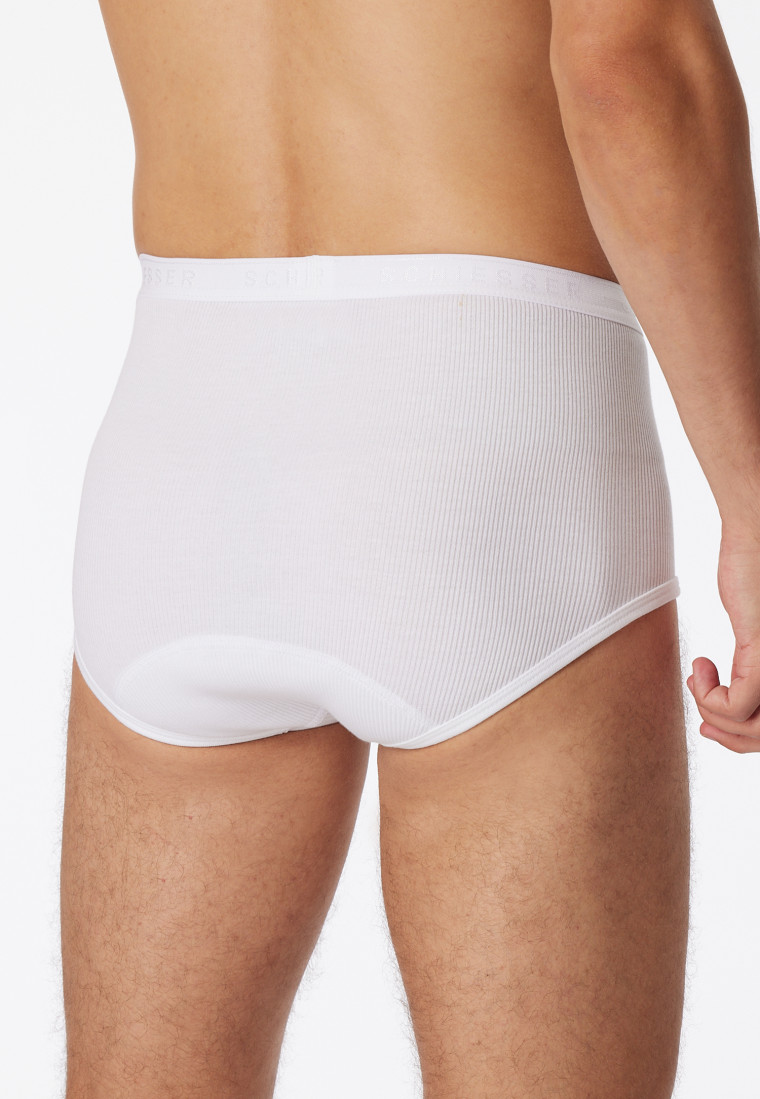 White briefs with fly Double rib - Original Classics