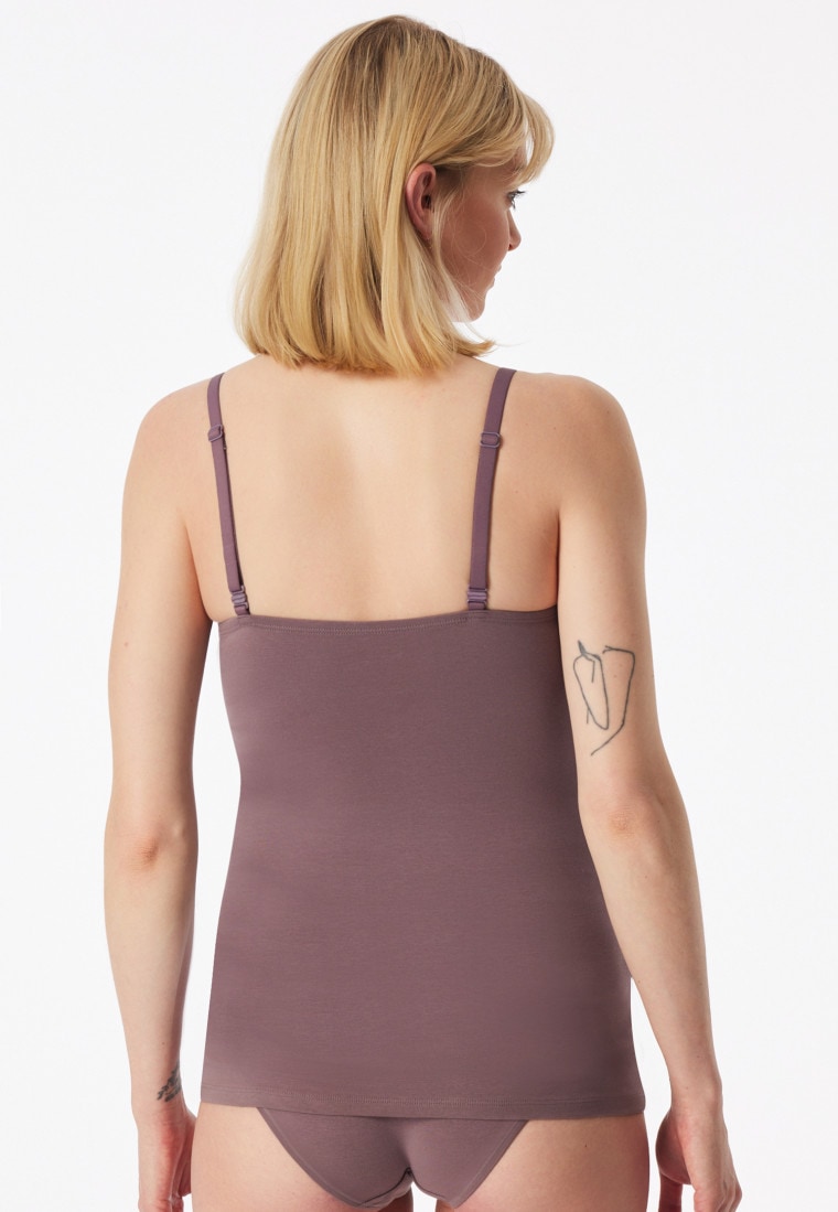 Débardeur à bretelles fines de grossesse mauve - Unique Maternity