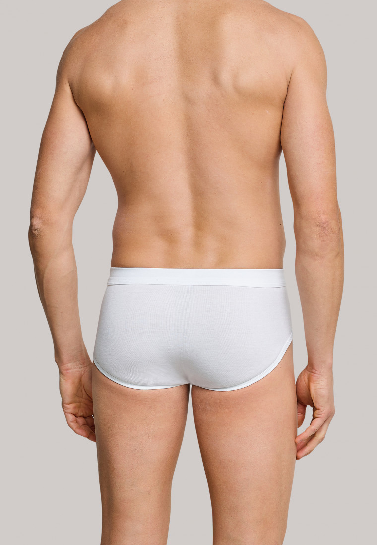 Pacco da 2 slip sportivi con patta di colore bianco - Essentials Feinripp