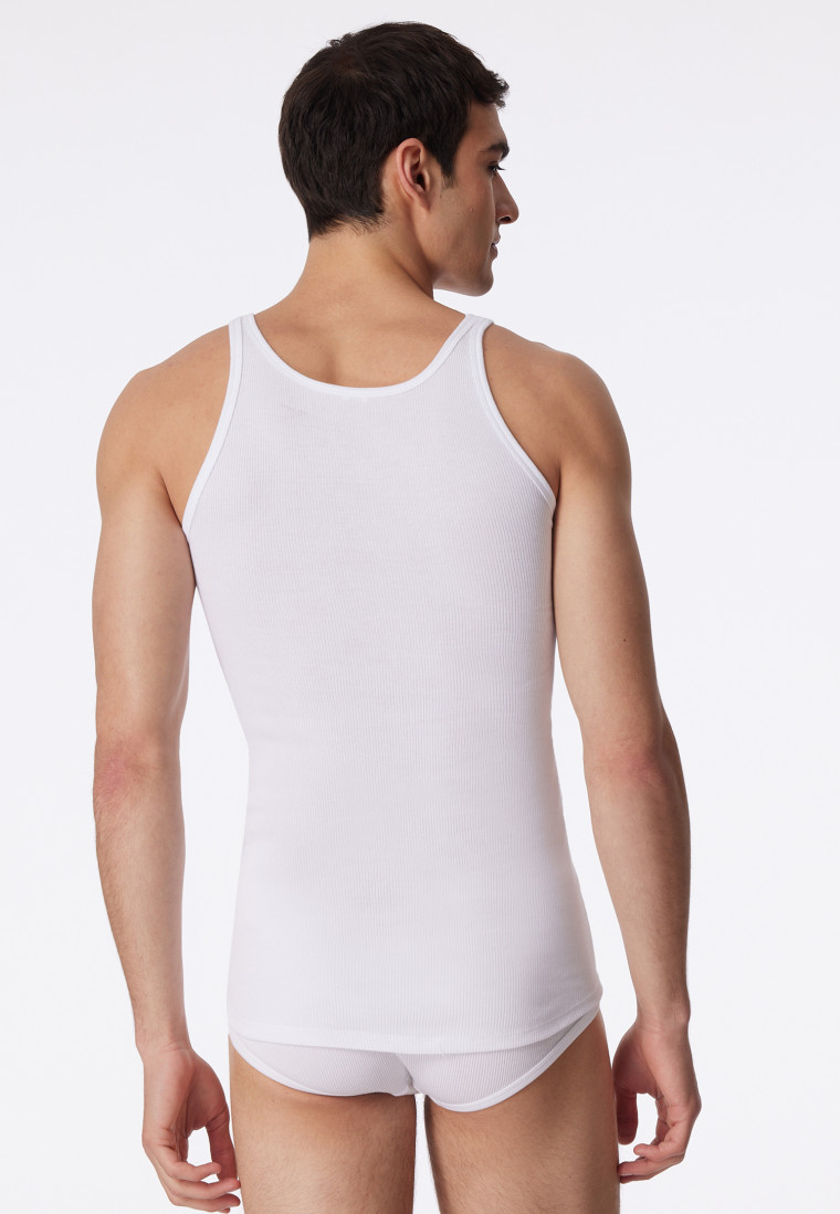 Maillot de corps blanc côte 2/2 - Original Doppelripp