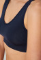 Bustier seamless removable pads dark blue - Seamless Technical Stripes
