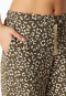 Loungehose 3/4-lang Blumen Leoparden oliv - Mix+Relax