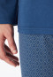Schlafanzug lang navy gemustert - Casual Essentials