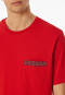 Pyjama court coton bio carreaux rouge piment - Comfort Nightwear