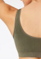 Bustino senza cuciture coppe rimovibili kaki- Classic Seamless