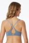 Underwired bra with gliding cups blue-grey - Unique Micro