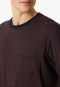 Pyjamas long pyjamas cuffs chest pocket red-brown patterned - Comfort Essentials