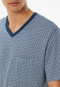 Pigiama corto in cotone organico scollatura a V tasca sul petto motivo a quadretti - Comfort Nightwear