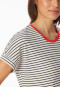Camicia da notte a maniche corte a strisce off-white - Casual Essentials