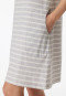 Chemise de nuit manches courtes rayures gris argenté chiné - Casual Essentials