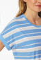 Sleepshirt kurzarm Streifen helllblau - Casual Essentials