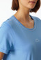 Sleepshirt kurzarm Print hellblau - Casual Essentials