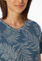 Camicia da notte a maniche corte stampa con palme blu atlantico - Comfort Nightwear