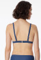 Bikini triangolo top imbottiture rimovibili spalline variabili blu - Aqua Mix & Match