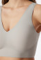 Bustier Mikrofaser herausnehmbare Pads grau-jaspe - Invisible Soft