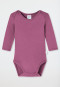 Bodys langarm 2er-Pack Feinripp Ringel malve - Natural Love