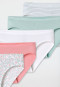 Slips 5er-Pack Organic Cotton Ringel Blümchen mehrfarbig - 95/5