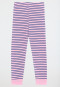 Schlafanzug lang Feinripp Panda Ringel blau - Girls World