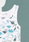 Vests 2-pack Dinos green/white - Fine Rib