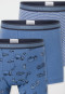 Shorts 3er-Pack Organic Cotton Ringel Autos blau - 95/5