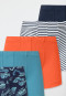 Lot de 5 shorts en coton bio taille douce rayures & véhicules de chantier - 95/5