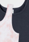 Tops 2er-Pack Organic Cotton Batik graphit/ rosa - 95/5