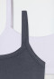 Bustiers 2er-Pack weiß/ graphit - Fresh Vibe