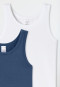 Tank tops 2-pack white/ blue - 95/5