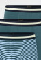 Shorts 3er-Pack Ringel grün/ blau- 95/5