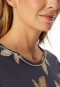 Sleep shirt long-sleeve flowers graphite - Comfort Nightwear