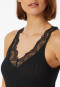 Strap top fine rib needle out structure black - Revival Marie