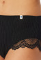 Slip midi a costine sottili in pizzo nero - Revival Marie