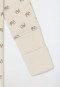 Completo bebè unisex a costine sottili manica lunga vario piede elefante crema - Natural Love