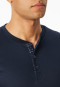 Pyjamas long pyjamas with button placket graphite - Fine Interlock