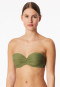 Bandeau-Bikini-Top mit Schale Jersey oliv - Aqua