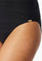 Badeanzug Jersey recycelt Streifen schwarz - Aqua