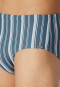 Costume da bagno con tasca con zip in tessuto a maglia riciclato a strisce blu atlantico - Aqua